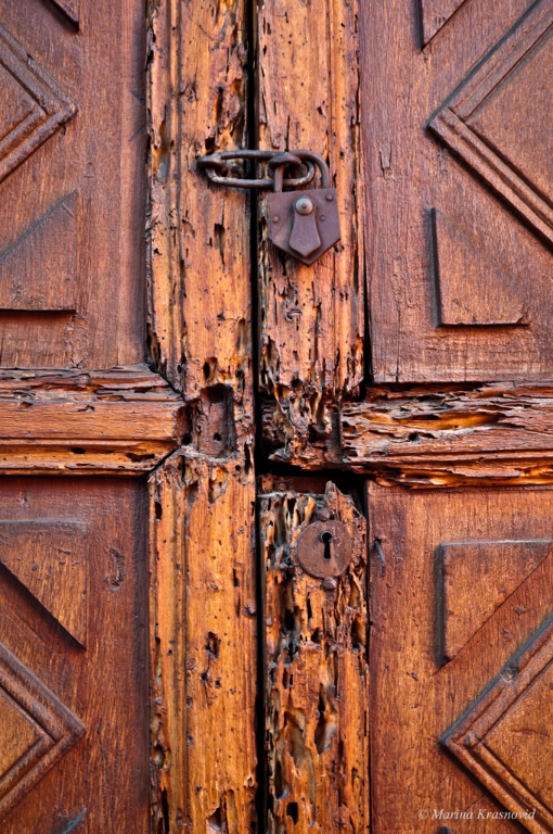 Old door at the Santa Catalina Monastery